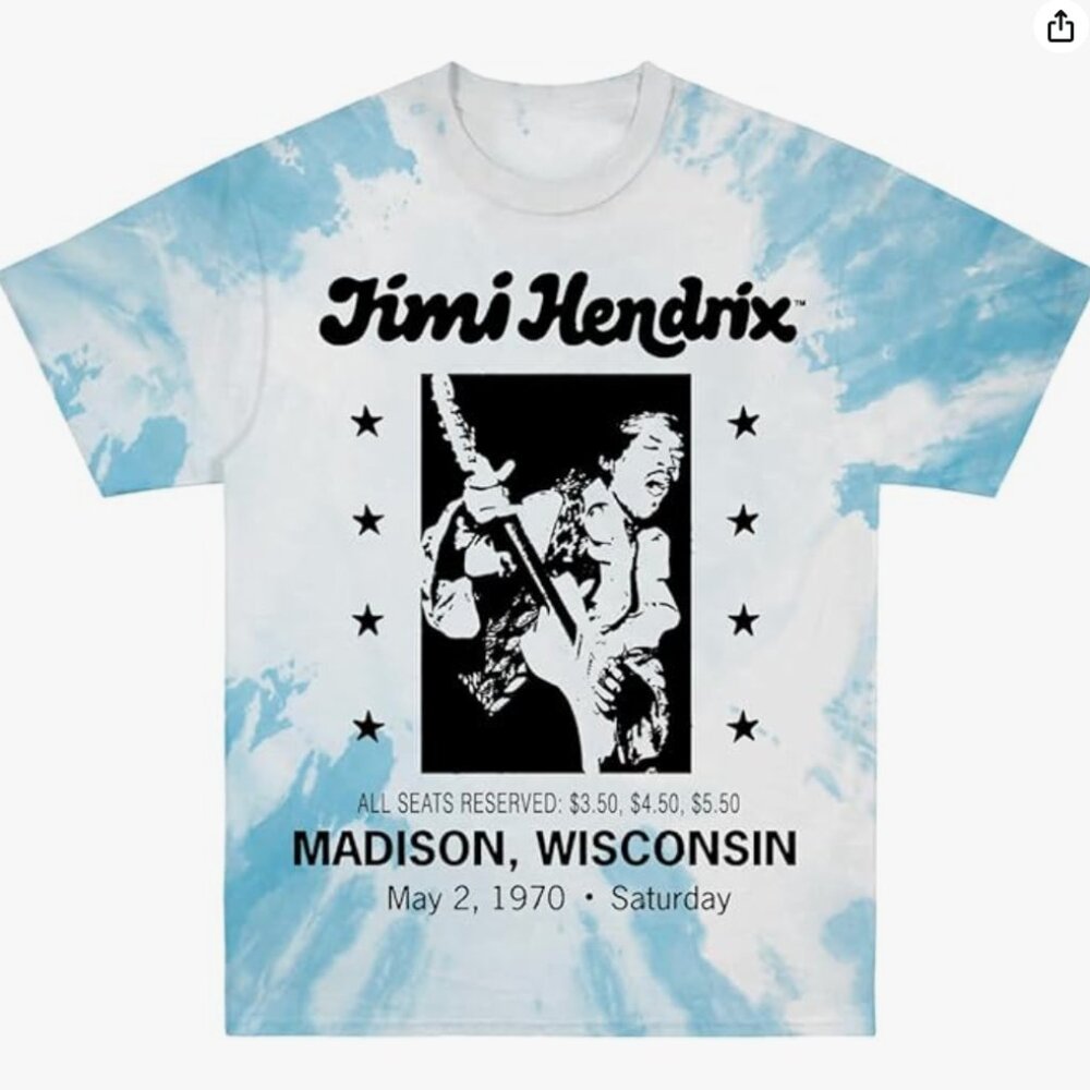 NWT Jimi Hendrix Unisex-Adult Artist Merch Tee